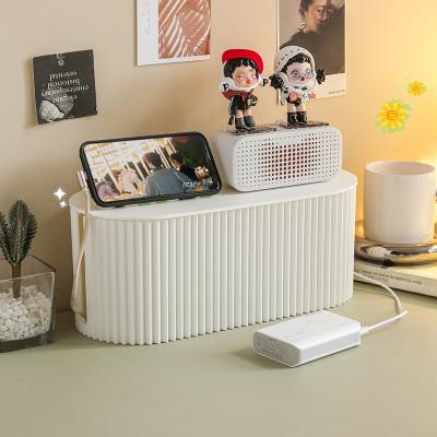 China Hot Selling Viable Cable Management Plug Power Charger Cable Data Storage Box Strip Power Selling Organizer Desktop Boxes for sale