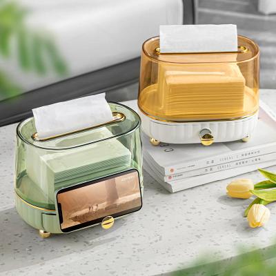 China New Fashion Paper Box Household Living Room Tea Table Storage Tissue Box Modern Creative Simple Cute Multifunctional Remote Control Box for sale