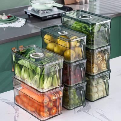 China Plastic Freshness Preservation Food Storage Containers Kitchen Pantry Kitchen Storage Fridge Storage Box for sale