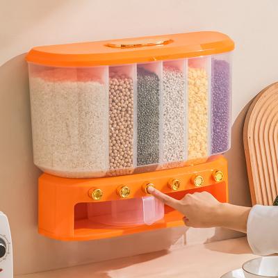 China Plastic Food Stored For Kitchen Grain Rice Container Kitchen Storage Box Grain Storage for sale