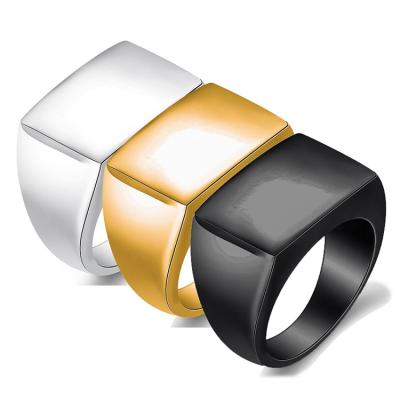 China Simple Personality Ring Can Carve Writing Trend Fashion Ring For Male Men Matching Ring For Men Titanium for sale