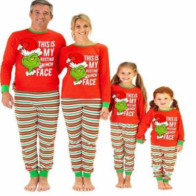 China Breathable Drop Shipping Printed 2021 New Home Clothes Family Suit Christmas Parent-child Pajamas Suit for sale