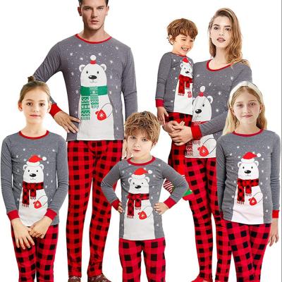 China Breathable Drop Shipping 2021 New Home Clothing Printed Parent-child Suit Wholesale Christmas Pajamas for sale