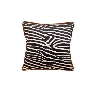 China Hotel Hot Selling Custom Woven Zebra Pattern Cushion Leopard Cushion for sale