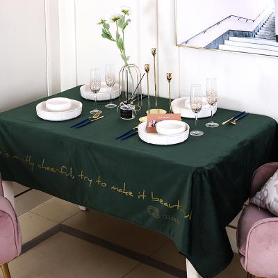 China 2020 Popular Skin Affinity Color Restoring Ancient Ways Tanning Word Velvet Table Cloth for sale