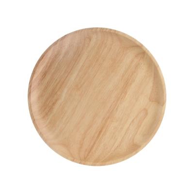 China Sustainable High Quality Round Rubber Wooden Plates for sale