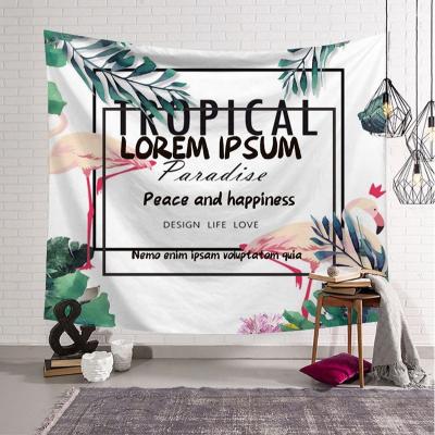 China Art Deco Decorative Printing Custom Tapestry Greenery Personalized Custom Background Fabric INS Tapestry Nordic Tapestry for sale