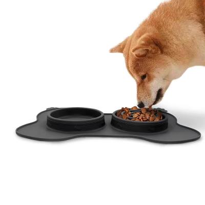 China Pet Food Silicone Feeding Pet Rolls Non-Slip Feeders Food Grade Cat Oval Best Slow Washable Waterproof Rubber Feeding Tray Dog Lick Mat for sale