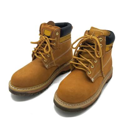 China Custom Made Genuine Leather Compound Steel Toe Shoes Construction Safety Work Men Anti-impact Boots For Men Wholesale for sale