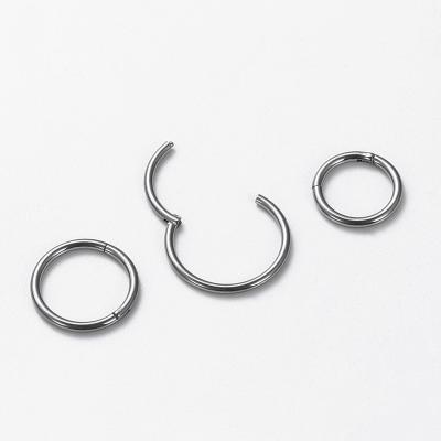 China ASTM F136 titanium titanium hinged segment rings for septum, nostril, lip and various ear piercings for sale