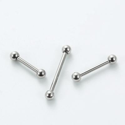 China ASTM F136 Titanium Titanium External Threaded Straight Barbell With Single Balls for sale