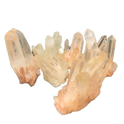 China Wholesale 100% natural clear energy quartz crystal gemstone cluster reiki healing Europe size crystal mini as gift for sale