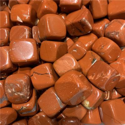 China Natural red jasper polished cube reiki healing stone crystals in Europe wholesale price tumbled stones for home decoration for sale