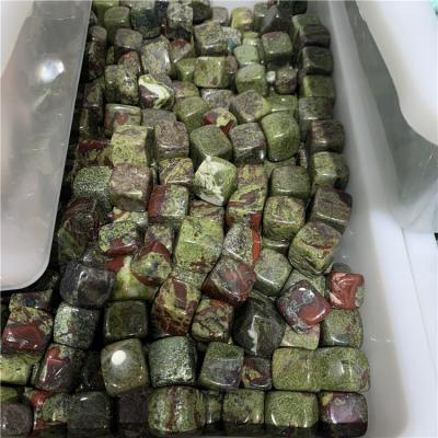 China Europe Wholesale Price Dragon's Blood Gemstone Cube Reiki Healing Natural Stone Polished Crystals Tumbled Stones For Home Decoration for sale