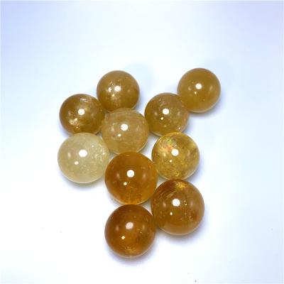 China Europe wholesale price natural calcite sphere reiki healing crystals ball ice earth spar yellow globe for home decoration for sale