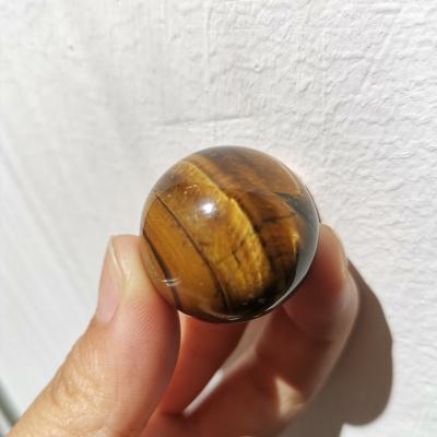 China Wholesale Europe about 3cm natural tiger eye stone ball reiki healing crystals sphere craft home decor for sale