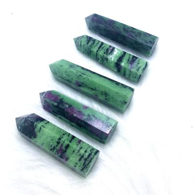 China Europe wholesale price 80-100mm 100%natural epidote point reiki healing crystals magic wand for sale for sale