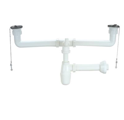 China PP DOUBLE HEAD WASHBASIN DRAINER S.S FITTINGS for sale