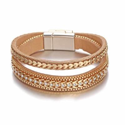 China Other Magnet Copper Bangle Women Bracelet Sets Gold Plated Bangle Fashion Jewelry Wholesale for sale