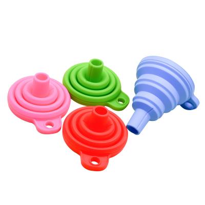 China Customized Viable Logo High Quality Silicone Collapsible Funnel Kitchen Tools for sale