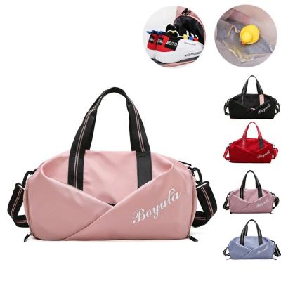 China Eco-Friendly Women Dry Divider Fitness Handbag Wet Training Bags Travel Fitness Accessories Gym Bag for sale