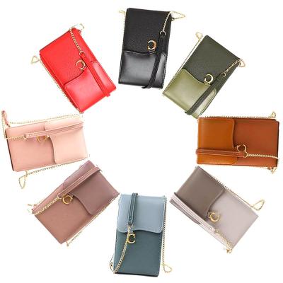 China Waterproof Multifunctional Cross - Body Pouch Bag Strap with Credit Card Slots and Zipper Pockets Wallet Phone Case for Women for sale