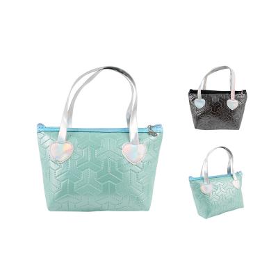 China Eco-Friendly Babies Tote Handbag Little Girls Casual Shopping Fashion Kids Handbags Holographic Mini Hand Bag for sale