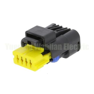 China 4 pin 211PC042S4021 Female Blcak waterproof FCI plug automotive electric wiring connector for sale