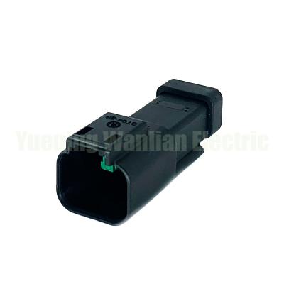 China 2 Pin DT04-2P-CE03 Black wire harness terminal waterproof Engine electrical connector for sale