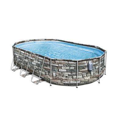 China Water Fun Sets Bestway 56719 20ft*12ft*48in Power Steel Comfort Jet Series Above Ground Pool Set Above Ground Pool for sale