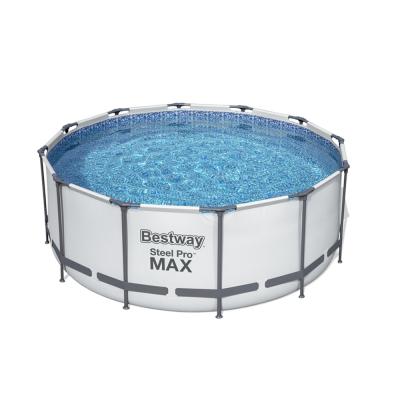 China Easy Installation Bestway 56420 3.66mx1.22m Family Size Metal Round Frame Plastic Swimming Pools for sale