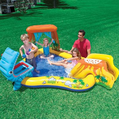 China Water Entertainment Intex 57444 Dinosaur Play Center Inflatable Water Park Floating Pool Slides Intex 57444 Dinosaur Play Center for sale