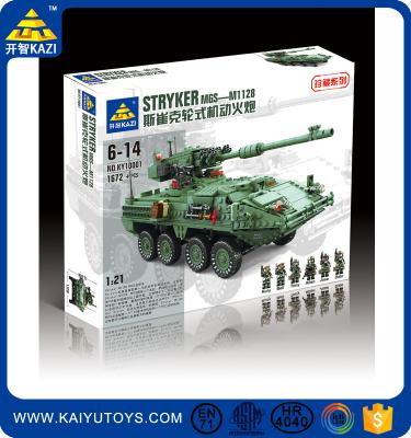 China New Building Toy KAZI Building Blocks 1678pcs STRYKER MGS-M1128 Tank Collection Series Toys Education Toy for sale