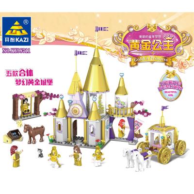 China Building Toy KAZI DIY Toys Princess Series Building Blocks Toys Golden Girl Toys for sale