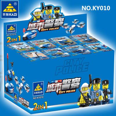 China Construction Toy KAZI Educational Toys Police Series Plastic Building Block Toys For Children for sale