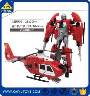 China Diecast toy five-in-one transform robot fire helicopter rescue diecast model heli for sale