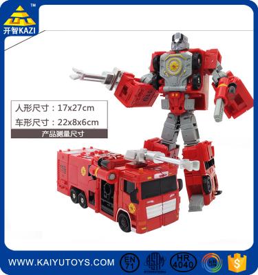 China Diecast Toy Five-in-One Transform Robot Diecast Truck Fire Truck Rescue Robot for sale