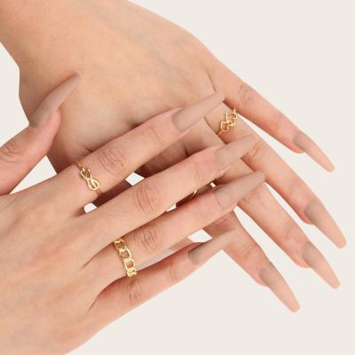 China 24 Pieces/Box Color Artistic Nude Press On Nails False Nails Nail Tips Finger Stilettos for sale