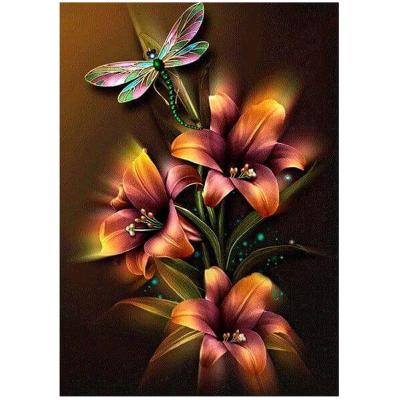 China Modern Modern Wall Art Canvas Flower DIY Paint By Number Kits Oil Painting By Number for sale