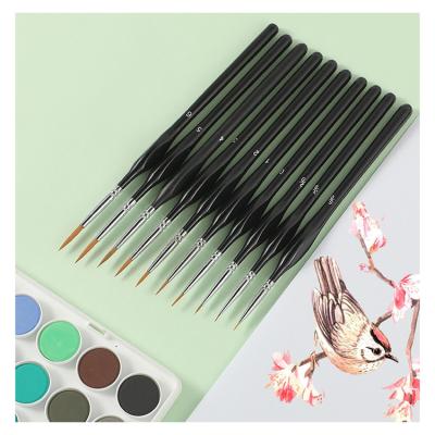 China High Quality Fast Shipping Wooden Paint Brush Handle Acrylic Nail Oil Watercolor Building Paint Brush for sale