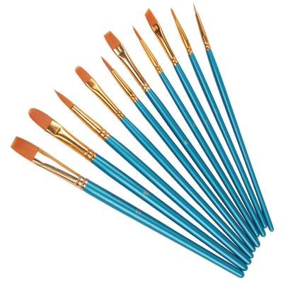 China Acrylic Watercolor Oil Nail Painting 10pcs In One Set Oil Painting Brush Makers Brush 2 Inch for sale