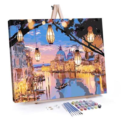 China Morden 2021 40x50cm paint by number kit for adult wall art canvas oil diy custom paint by numbers for sale