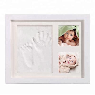 China Hot Sale Keepsake Baby Photo Frame Footprint Frame My First Year Baby Photo Frame for sale