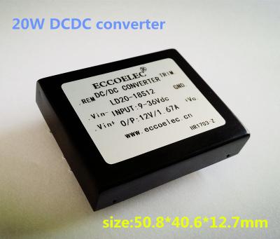 China DBW 20W DCDC Converter 12V (9-18V) to 5V/9V/12V/15V/24V/36V/48V Power Supply for sale