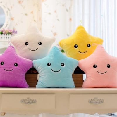 China Wholesale Custom Wholesale Colorful Led Stars Throw Pillow Plush Toy Massage Cushion -3 level  For Event Gift for sale