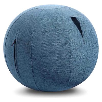 China Customized High Quality Wholesale Custom Cloth Cover Yoga Ball Balance Training Sitting ball chair for sale