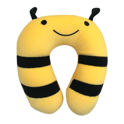 China Anti-Static New Style Cute Animal Pillow Honeybee Image Soft U Shaped Neck Pillow For Travel / Outdoor / Home for sale