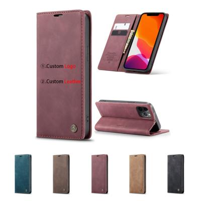 China Custom CaseMe Logo Flip Wallet Leather Phone Case for iPhone 12 11 pro Max For Samsung For Huawei for OnePlus for sale