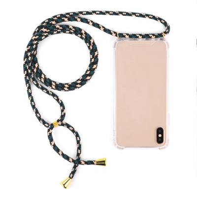 China Practical Newcomer Detachable Cross - Body Strap Necklace Phone Case For iPhone X xr 6 6s 7 8 for sale