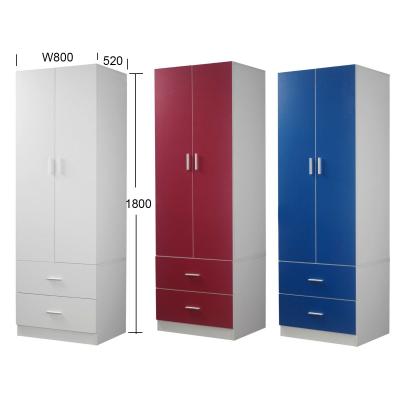 China Modern Alphine 2 Drawer 2 Door Wardrobe Item Good Quality Producer 30 Years' Experiences Sliding Door Furniture Large Wardrobe Factory for sale